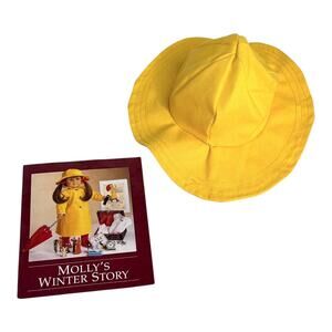 American Girl Molly Rain Hat Cloth Yellow Slicker Outfit Doll Accessory Pamphlet